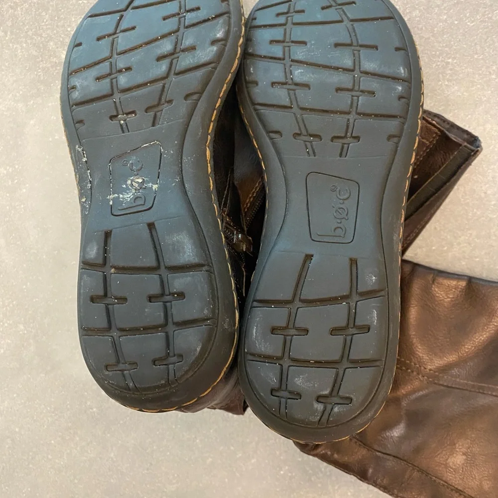 boc Brown (ish) Leather Knee-High Boots - Picture 5 of 9